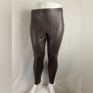 Chico's Faux leather/Ponte leggings